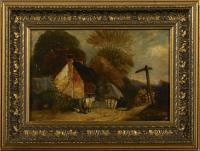 Undeutlich signiert: Dorfstraße