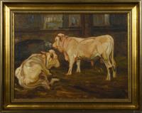 Monogrammist "HS": Rinder im Stall