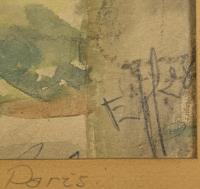 Undeutlich signiert: Louvre Paris