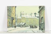 Chmielinski, Wladyslaw, Warschau im Winter mit Pferdekutsche