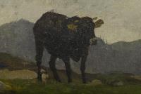 Baisch, Hermann: Berglandschaft mit Rindern