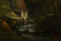 Landschaft mit Mühle und Staffage