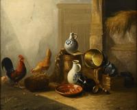Verhoesen, Albertus: Stillleben mit Federvieh