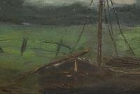 Rousseau, G.: Flusslandschaft bei Sonnenuntergang