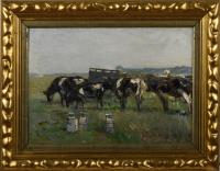 Lüdecke-Cleve, August: Auf dem Melkplatz