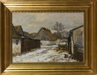 2253 Holm, Ludvig: Winterliche Dorfstraße