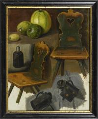 Kaspar, Kaltenmoser (?), Studie mit Interieur und Zierkürbissen