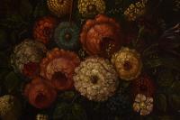 Blumenstillleben mit Papagei