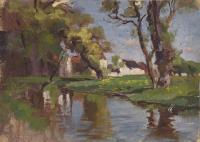 Sonnige Stadtansicht