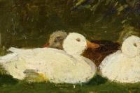 Jutz, Carl: Enten am Ufer