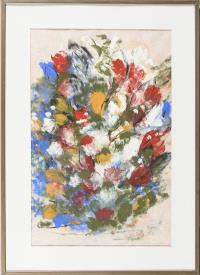 Undeutlich signiert: Expressives Stillleben