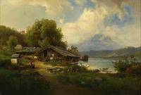 Carmiencke: Gebirgslandschaft mit See und Staffage