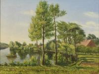 Haacke, A.: Flusslandschaft mit Dorf