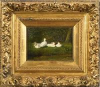 Jutz, Carl: Enten am Ufer