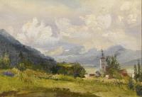 9743 Verheyen, Alfons: Landschaft mit Dorf