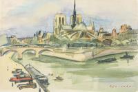 Doppelbild Paris/Liegender Akt