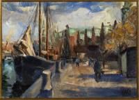 1913 Bille, Willy: Schiffe im Hafen