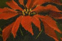 Unleserlich signiert, Stillleben mit Weihnachtsstern