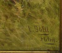 Skell, Ludwig: Hirschbrunst vor Alpenkulisse