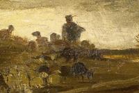 Mühlig, Hugo: Freilichtskizze mit Schafherde