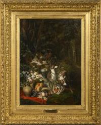 Leclaire, Victor: Windhunde mit Jagdmotiv