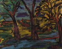 Monogrammist: Expressive Landschaft