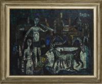 Ubeda, Augustin: Szene mit Flötenspieler und Ziegen