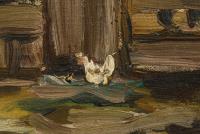 Monogrammist: Reetgedeckte Bauernhäuser