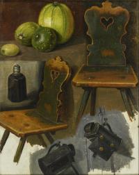 Kaspar, Kaltenmoser (?), Studie mit Interieur und Zierkürbissen