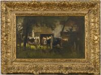 Lier, Adolf: Kühe am Stall