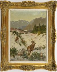 Berger, Gustav: Rehwild im Schnee