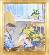 Hansen, Arne A.: Mädchen beim Lesen