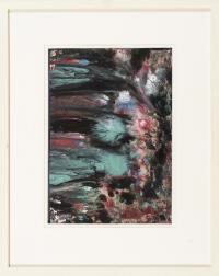 Schwarz-türkise Abstraktion