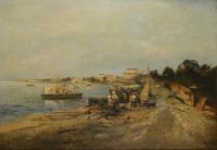 Alott, Robert: Italienische Küste mit Fischern