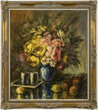 Undeutlich signiert: Stillleben