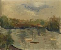 Ricco, Grete, Fluss mit Booten