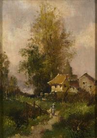 Galien-Laloue, Eugène: Landschaft mit Hof