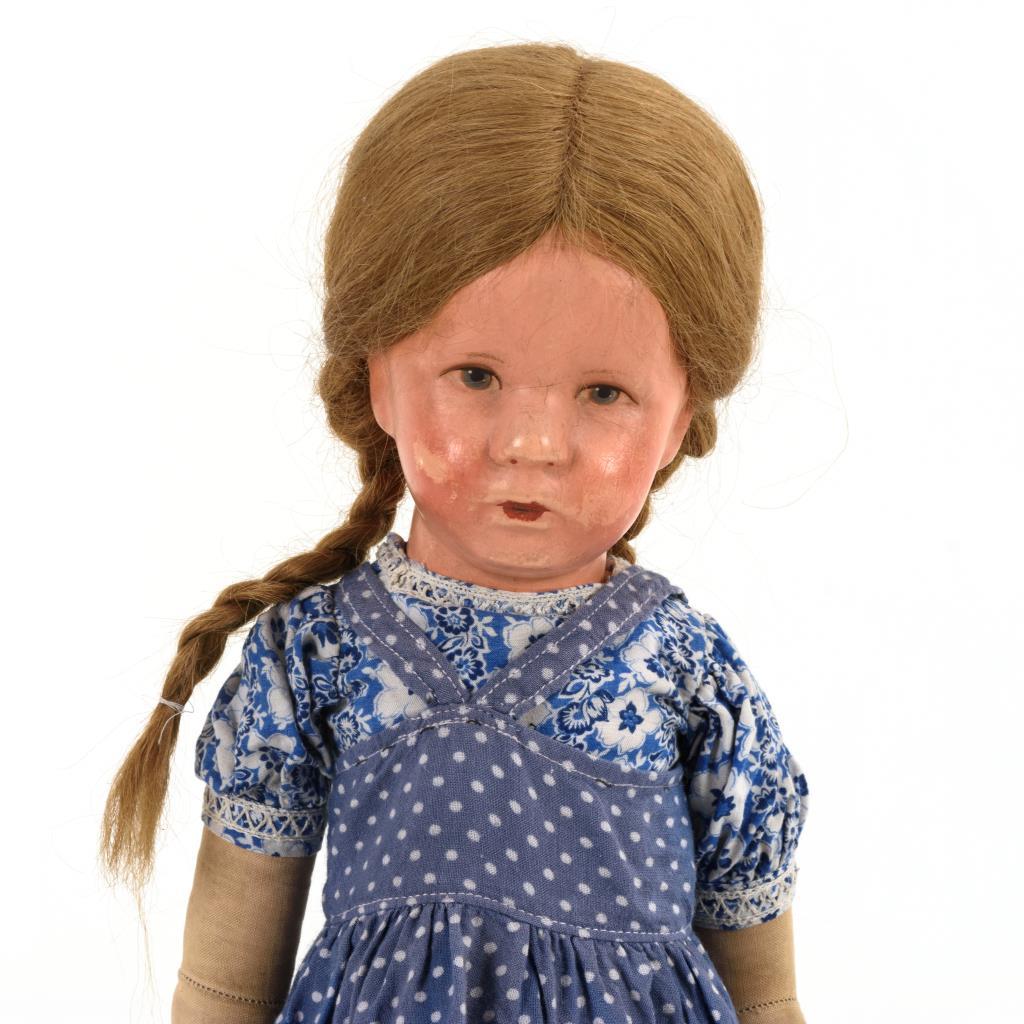 6 x Porzellanköpfe im Biedermeierstil Mädchen mit schwarzen Haaren Puppenkopf 
