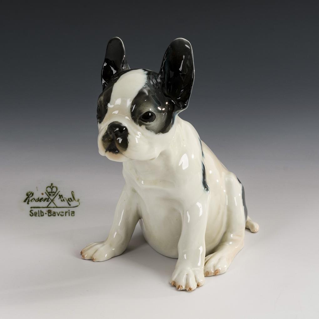 Rosenthal Französische Bulldogge-Figur Art Deco Porzellan